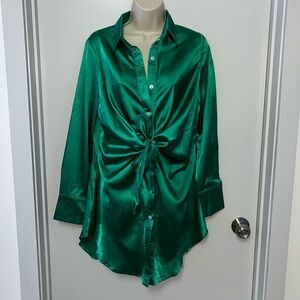 Silk green dress